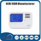 White 16V Wired Room Thermostat Non Wireless With LED Blue Backlight