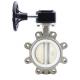 Mirror Epdm Lined Dn10 Cast Iron Flange Butterfly Valve With Handle Lever