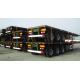 20 Feet And 40 Feet Flat Deck Semi Trailer Trucks With 12 Tires Cimc Sinotruk