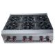Silver Industrial Countertop Gas Burner for Easy Operation in Restaurant Kitchen Stoves