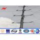 30FT IP65 Steel Transmission Poles / Galvanized Light Pole With 3mm Thickness