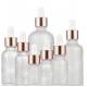 Non Spill 10ml Cosmetic Glass Bottle With Rose Gold Dropper Cap