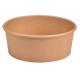 Deli Kraft Paper Round Microwavable Container 750ml With Secure Clear Lids Eco Friendly