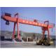 5 tons Trussed Type Electric Double Girder Rail Traveling Gantry Crane With Bucket