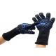 30 CM Safety Heat Resistant Work Gloves Blue Silicone Print Material