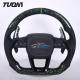 RS3 RS5 Q3 Q5 Audi Forged Carbon Fiber Steering Wheel Black Perforated Leather