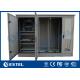 IP55 Outdoor Triple Bay Racking Cabinet Base Station Three Doors Gray Color