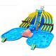 Ground Amazing Inflatable Amusement Park 25*20*8.5m With Two Small Pools