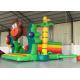 Small Commercial Bouncy Castle , Blow Up Jump House Cartoon Monkey Image