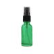1 Oz Specialty Caribbean Green Boston Round Bottles W/ White Mist Sprayer