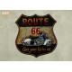 Resin Motorcycle Wall Decor Antique Route 66 Wall Plaques Pub Sign Wood Wall Art Sign