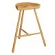 Northern Nature Wooden Round Bar Stools For Party / Kitchen , Commercial Bar Furniture