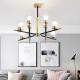 Nordic Glass Ball Pendant Light E27 Wrought Iron Branch Decorative Chandelier Lights ODM