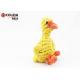 Yellow Color Pet Toys Cotton Duck For Dog Tooth Cleaning Bite Resistance