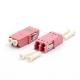 LC Upc To LC Upc Duplex Om4 Fiber Optic Adapter With Flange For FTTH Communication
