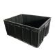 600 X 400 Plastic Logistic Box Black ESD Plastic Bins For Moving