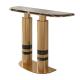 Brass Gold Entrance Console Table Marble Top Stainless Steel Console Table