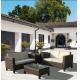 WF-15204 waterproof UV resistent outdoor conversation sofa furniture for patio hotel resort