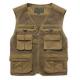 Net vest 034 in taslan fabric, fishing vest, olive green/khaki/white color, quick dry, S-3XL