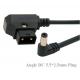 1.5M D-Tap Male to Right Angle DC 5.5x2.5mm Cable for DSLR Rig Power V-Mount Anton Battery