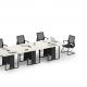 Ergonomic Extendable Linear Workstation Table Wooden OEM