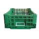 Mesh Style 400x300x140mm Plastic Crates for Fruits and Vegetables Orange Eco-friendly