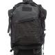 Black nylon tactical backpack
