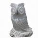 Night Owl-shaped Granite Sculpture in Light Gray, Various Designs and Colors are Available