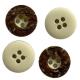 Polyester Fake Shell Buttons With Concave Central Four Hole In 18L For Shirt Sewing