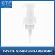 43mm Foam Pump PP White Spring Type Stainless Steel for Disinfectant Bottle internal spring