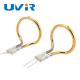 Gold Reflector Ring Infrared Lamps , 220V 1000W Quartz Tube Infrared Heaters
