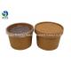 650ML & 800ML Eco Friendly Small Paper Bowls Reusable With Plastic Lids