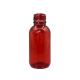 Against UV Empty Plastic Syrup Bottles 100ml 3.52OZ Round With Tamper Evident Cap