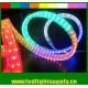 PVC led flat rope 4 wires waterproof xmas home decoration led rope light