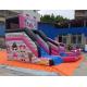 0.55mm PVC Inflatable LOL Bounce House Slide Pink Commercial Rental