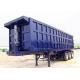 Color Custom Triple Axle Dump Trailer , 25 - 30 CBM Tipper Semi Trailer For Sand / Coal