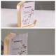 Personalized Clear Sheet Poster L Shape Acrylic Photo Picture Frame with Wood Base