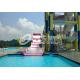 Outdoor Custom Water Slides Amusement Park Boomerang Aqua Slide For 2 People