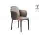 Ash Wood Upholstered Leather Chair , Restaurant Dining Room Chairs With Armrests