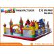 Colorful Inflatable Amusement Park For Kids / Fun City Inflatable Bouncers With Slide