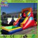 happy inflatable jumping bouncer with slide for hot sale