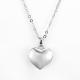 Engraved 925 Silver CZ Pendant 4.9g Plain Silver Heart Pendant