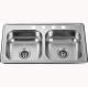 33*20 Inches Modern Top Mount Stainless Kitchen Sink Depth 160mm American Size