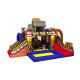Construction Builder Combo Jumping House / Double Slides Inflatable Bouncy House