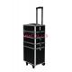 Multi Color Aluminum Rolling Makeup Case with Trolley,Trolley Makeup Cases
