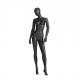 Frosted Female Full Body Mannequin Black Standing Fiberglass Model Black White