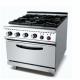 Commercial Gas Stove with 4 Burners for Soup Floor Standing Gas Cooker - 100-400°F Temperature Range