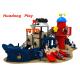 Durable Pirates Ship Series Plastic Playground Slide LLDPE And Galvanized Pipe