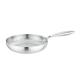Stainless Steel Straight Handle Non Stick Frying Pan Natural Color