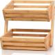 100% Bamboo Kitchen Storage Multifunctional 2 Tier Vegetable Rack